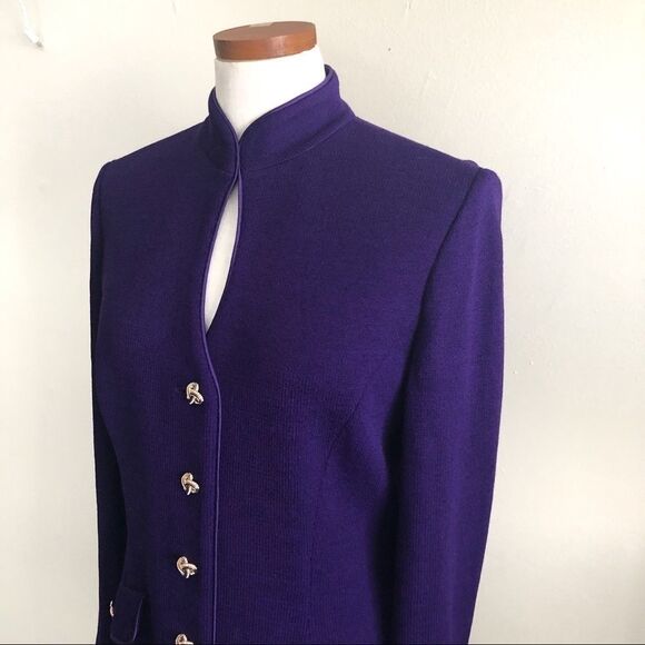 St. John Purple Jacket Blazer NWT $850 - Picture 3 of 8
